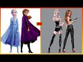 Frozen anna elsa dress up bad girl  disney princess clothes switch up fashion