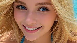 Beach Photoshoot of Beautiful American Girls in Trinidad [4K] AI Art Lookbook Model Video