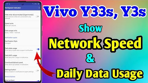 How To Show Daily Data Usage Vivo Y33s | Vivo Y33s Data Usage | Vivo y3s Data Setting