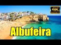 Walk with us in Albufeira, on the beach, cliffs and a ride in a tuktuk to the Marina ( 4K )