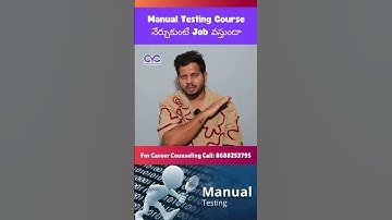 Manual Testing Course నేర్చుకుంటే Job వస్తుందా |Choose Your Career| Career Guidance Call: 8688253795