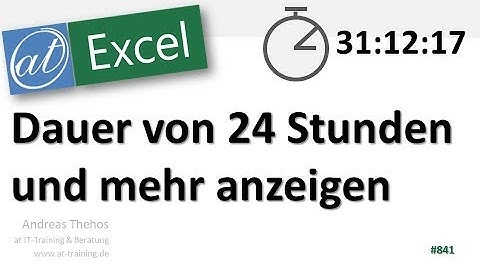 Dauer von mehr als 24 Stunden anzeigen - Excel - Datums- und Zeitfunktionen