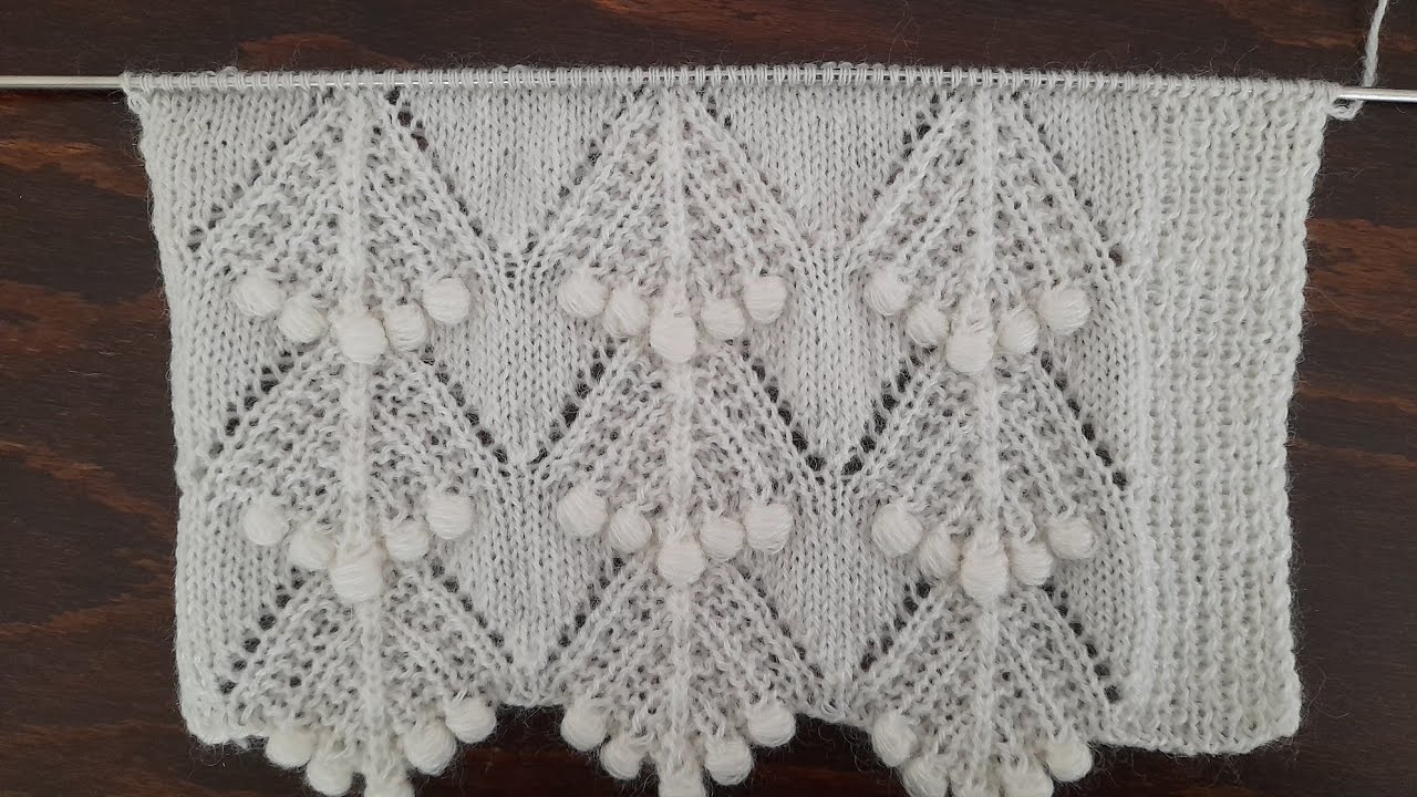 Fıstıklı süpürge modeli. Çeyizlik yelek, hırka örüyoruz.