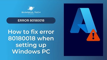 ⚠️ How to fix error 80180018 when setting up Windows PC ⚠️