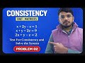 TEST FOR CONSISTENCY AND INCONSISTENCY OF MATRIX FOR SYSTEM OF LINEAR EQUATIONS SOLVED PROBLEM 2