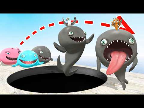 Who has the Longest Jump in Sea Life? (Cyriak Creatures)