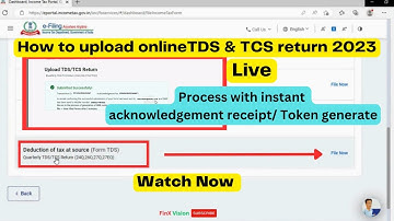 How to upload TDS & TCS return online Income tax portal. TDS filing return Form 24/26/27/27EQ #live