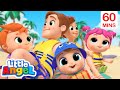 Beach Day Adventure Song | Little Angel Sing Along | Learn ABC 123 | Fun Cartoons | Moonbug Kids