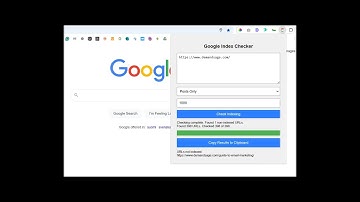 Google Index Checker Chrome Extension Demo