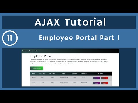 11. Employee Portal Application part 1 with Node JS AJAX | AJAX Tutorial | UiBrains | NAVEEN SAGGAM