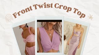 Twist-Front Crop Top | Detailed Pattern drafting and Sewing Demo