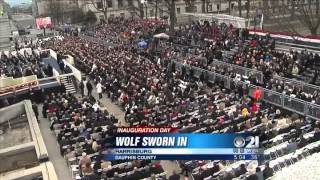 cbs 21 5pm coverage of gov tom wolf inauguration