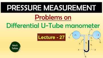 Problems on differential Utube manometer