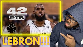 LeBron James Shuts Down TRASH TALKER at The Drew League!! Drops 42 Points \& 16 Rebounds | REACTION