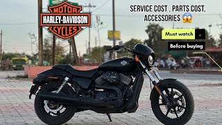 Harley Davidson street 750 😱 Service cost , Maintenance , Accessories & parts cost 🔥