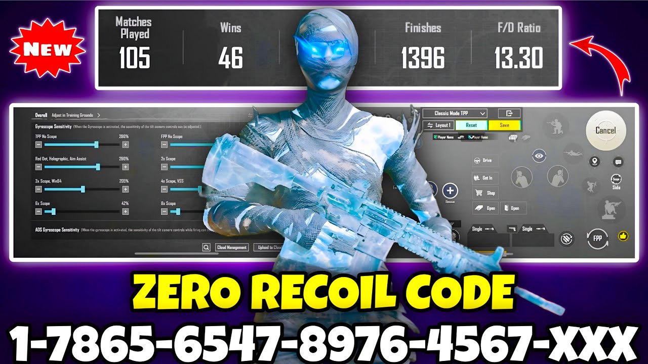 BGMI 3.9 UPDATE SENSITIVITY CODE | BGMI BEST SENSITIVITY SETTINGS | BGMI ZERO RECOIL SENSITIVITY