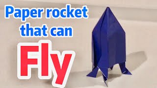 How to make a PAPER ROCKET that can FLY!! Super EASY and FUN!