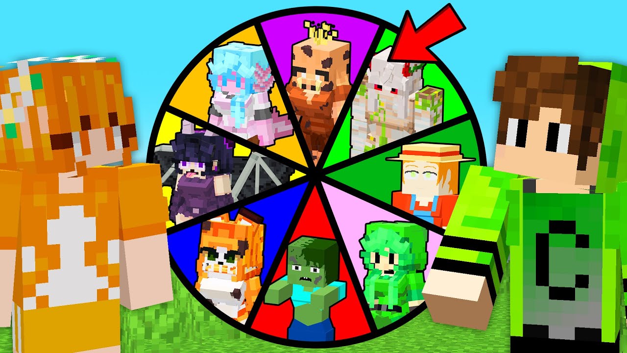 I spun the girl mob roulette wheel in Minecraft!