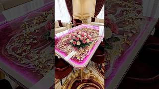 DIY Luxury Epoxy Resin Table with Real Roses &amp; Gold Leaf! 🌹