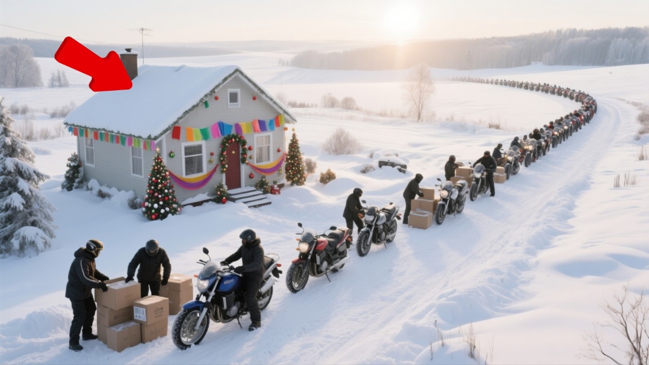 Widow Evicted on Christmas Eve — By Morning, 200 Bikers Arrived and Gave Her a New Home