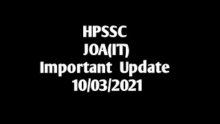 Hpssc || Junior Officer Assistant  Post Code 817|| Latest Notification  Update || 10/03/2021