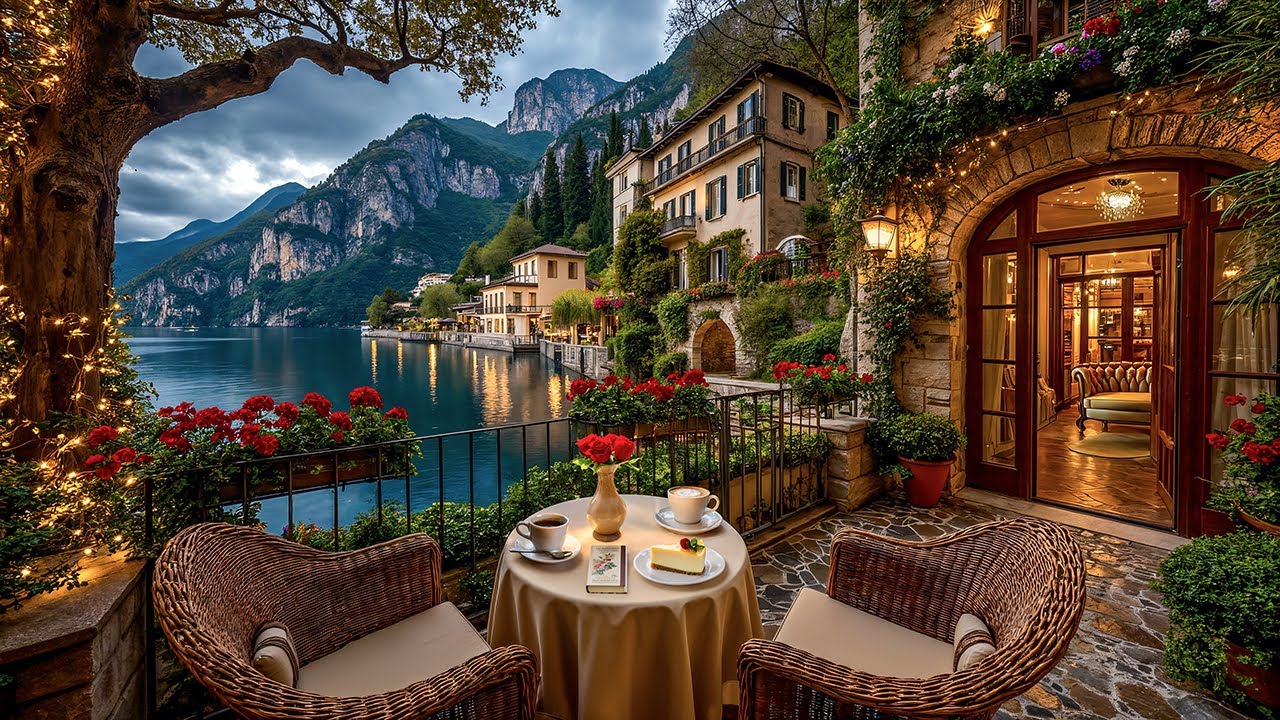 Calm Morning Jazz in Italy ☕ Quiet Outdoor Café Ambience & Soft Jazz Instrumental for Study, Work