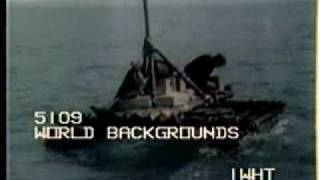 Raw footage of McGoohan on raft from 'Many Happy Returns'