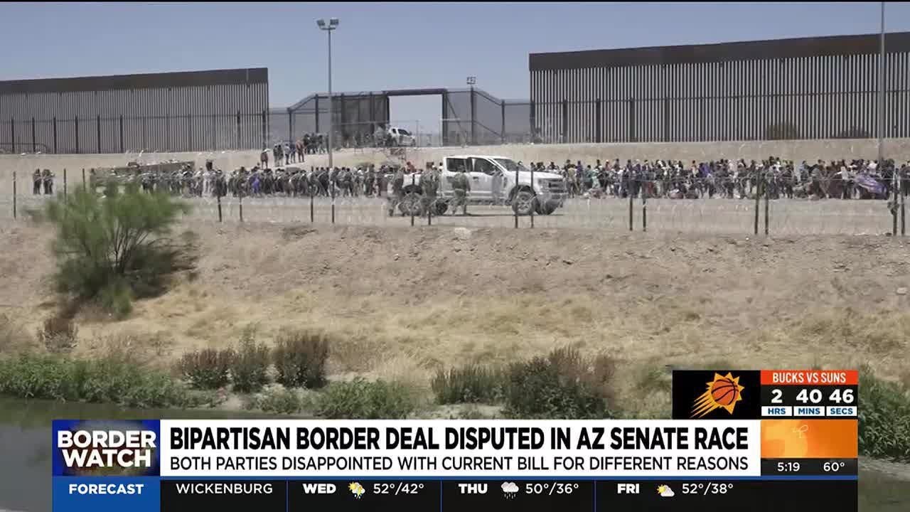 Bipartisan border deal disputed in Arizona senate race - YouTube