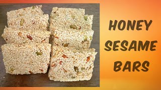 Yummy and delicious honey sesame bars  ||Thecraftkitchen