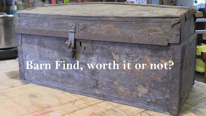 Early 20th Century Antique Wood Camelback Steamer Trunk