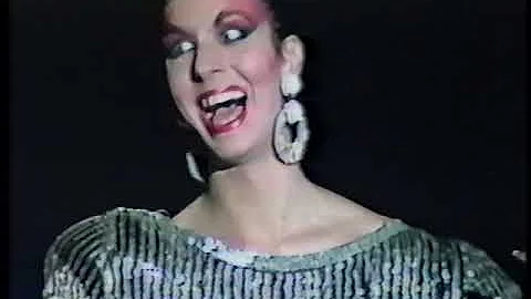 Kristina DeAngelo in talent competition for Miss Continental 1988