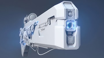 HardSurface Modeling Gun by Romain CHAULIAC - Maya