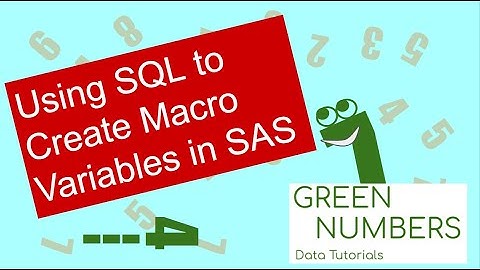 Using SQL to Create Macro Variables in SAS | Data tutorial | PROC SQL