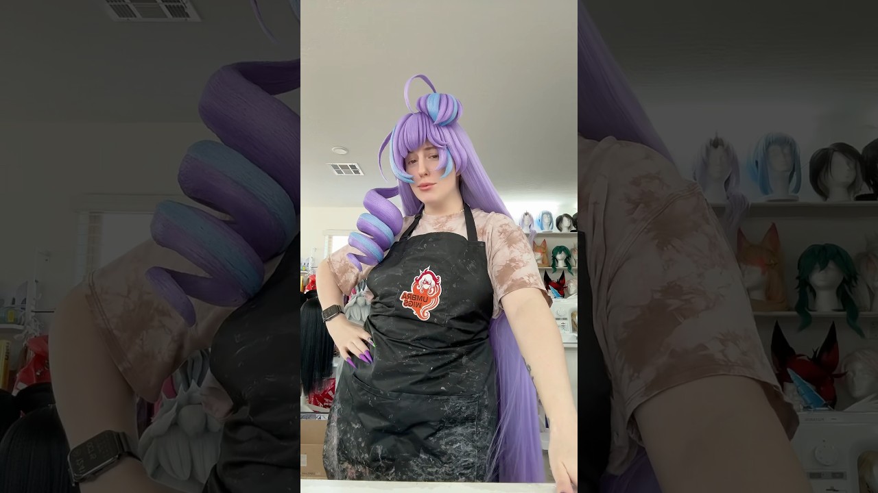 Mikumo Wig Brainrot 🤠 #wigstyling #cosplaywigs #mikumo #macross