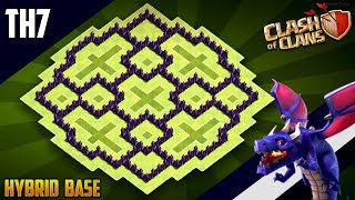 New Ultimate TH7 HYBRID/TROPHY[defense] Base 2019!!  Town Hall 7 Hybrid Base Design - Clash of Clans