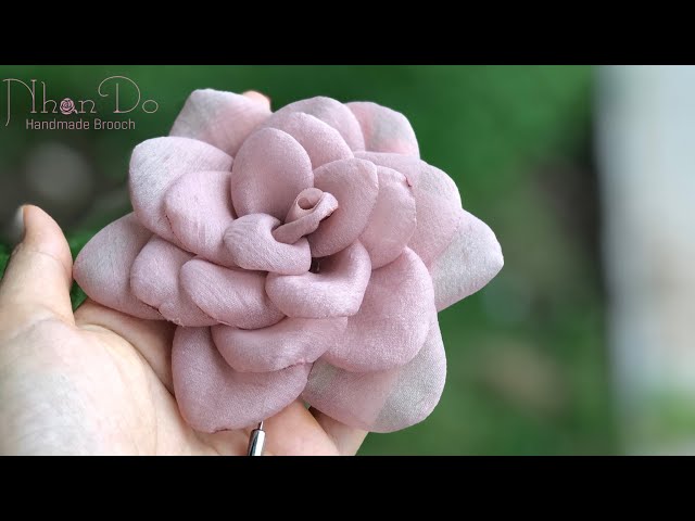 DIY How To Make A Dahlia Silk Flower From Silk Fabric Easy Tutorial I NhanDo Handmade class=