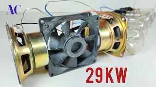 240V Ac Free Electricity Generator With Speaker Using Colling Fan Free Energy Forever