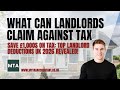 MTA Explains What UK Landlords Can Claim Against Tax and Reduce Rental Tax Bills 2025-26