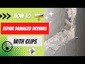 How To Repair Drywall Damage With Clips #drywallrepair #drywallclips #patchwork #howtodiy #tutorial