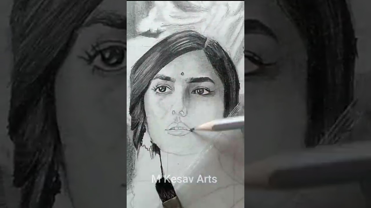 Sita Ramam pencil Sketch YouTube