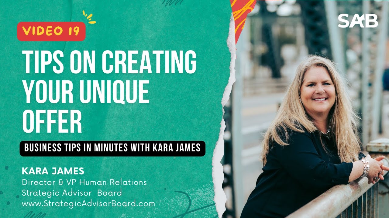 Tips on Creating Your Unique Offer - Business Tips in Minutes With Kara ...