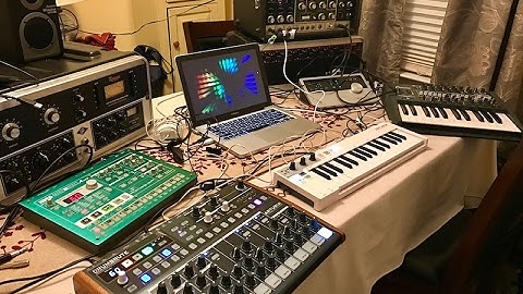 Arturia DrumBrute, MiniBrute, Keystep, Korg Electribe synthesizer jam, Roland Chorus Echo tape delay