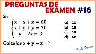 Resuelve un sistema de ecuaciones 3x3 en menos de 1 minuto. PE 16