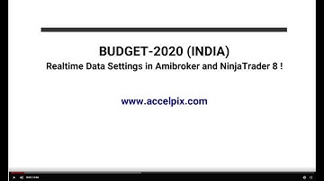 BUDGET 2020 INDIA Amibroker & NinjaTrader Setting !