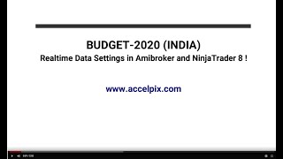 BUDGET 2020 INDIA Amibroker & NinjaTrader Setting ! screenshot 1
