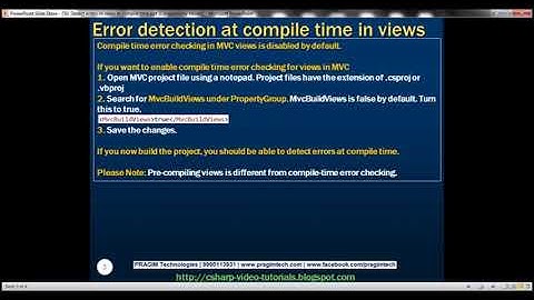 Part 50   Detect errors in views at compile time