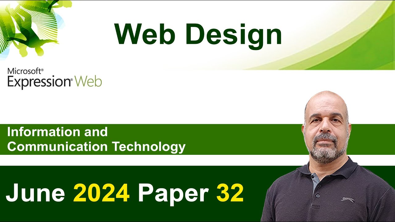 Expression Web, 2024 June Paper 32 Web Design [IGCSE 0417 ICT]