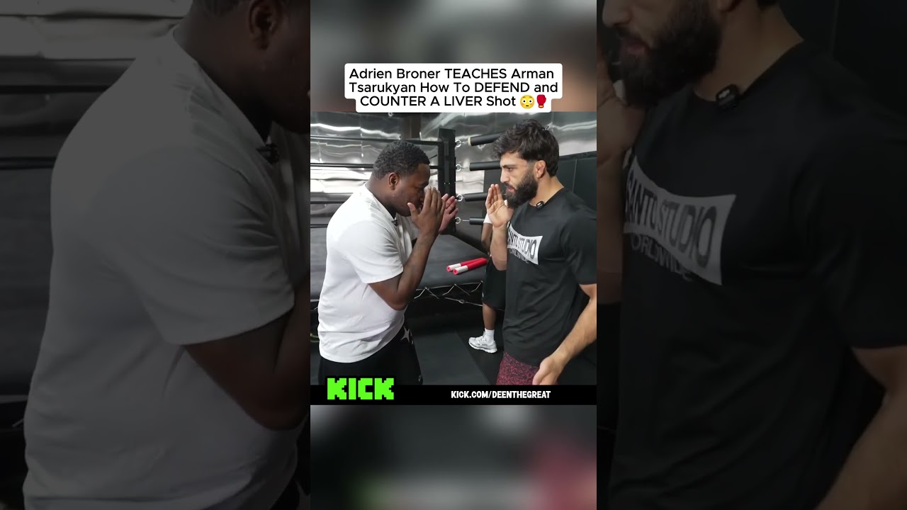 Adrien Broner Teaches Arman Tsarukyan 😳🥊 #adrienbroner #armantsarukyan #deenthegreat #ufc #boxing