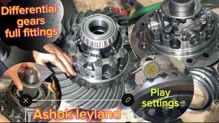 Ashokleyland differential gears full fitting |how to crownwheel play settings| how to crown settings screenshot 5