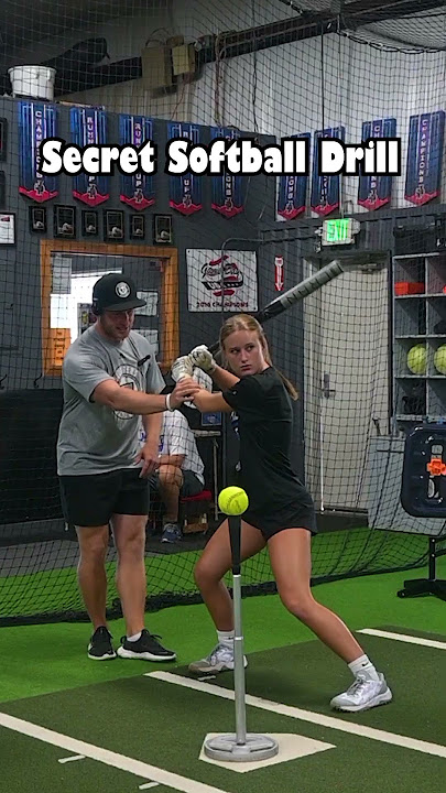 Secret Softball Drill #baseball #coaching #softball #mlb #swing #baseballdrills